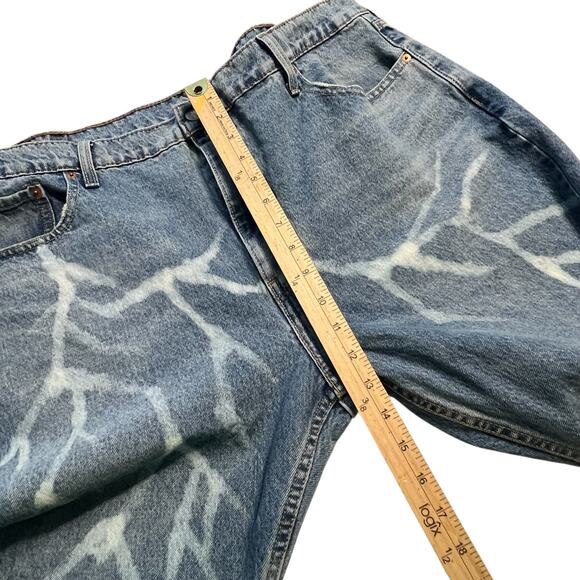 Levi’s 502 tapered jeans Custom Pattern Size 42x30 - Picture 9 of 11